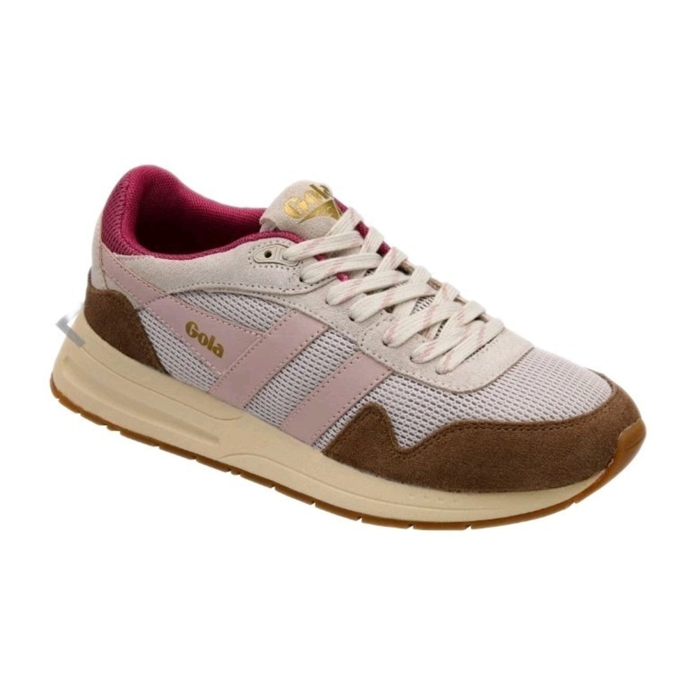 Gola Classics Wms Delta Suede Casual Sneakers Off White Pink Brown 7.5 NEW! $120